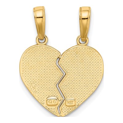 14K Yellow Gold I LOVE YOU 2-Piece Heart Charm – view 4