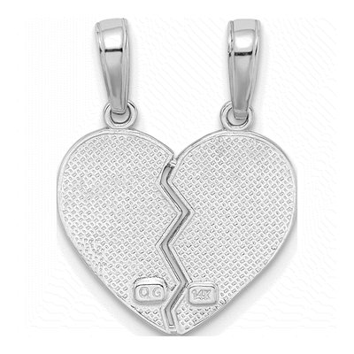 14K White Gold I Love You Break-Apart Heart Charm – view 5