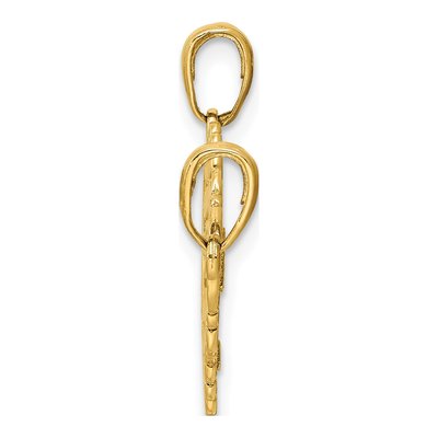 14K Yellow Gold 2-Piece Key Heart Pendant – view 3