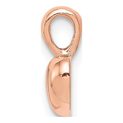 14K Rose Gold Domed Heart Pendant – view 3