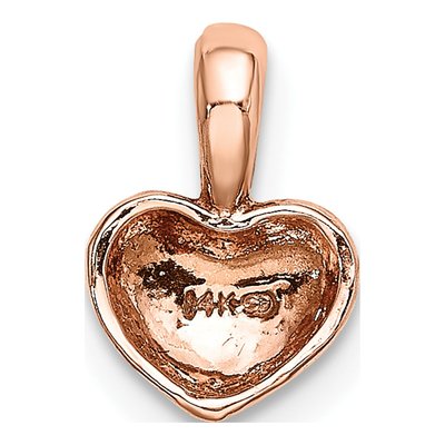 14K Rose Gold Domed Heart Pendant – view 4