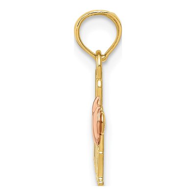 14K Two-Tone Gold WE Heart NANA Pendant – view 3