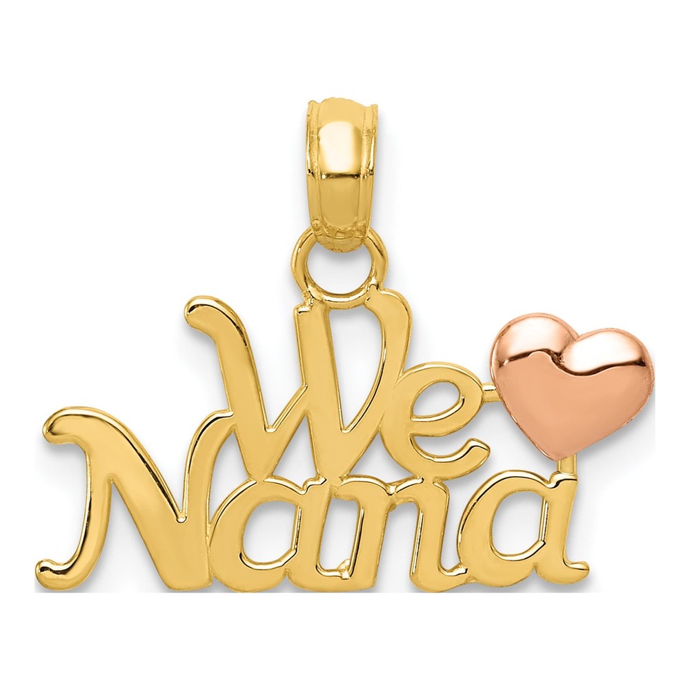 14K Two-Tone Gold WE Heart NANA Pendant