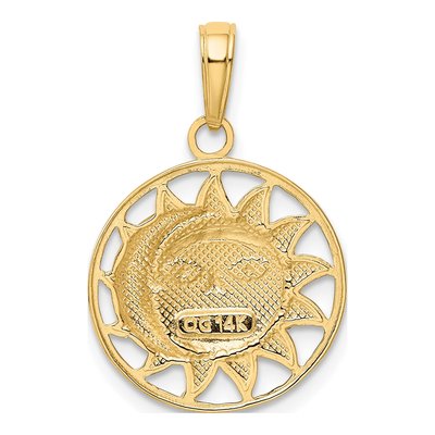 14K Yellow Gold Sun Moon Pendant – view 4