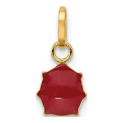 14K Yellow Gold Red Black Enamel Ladybug Charm – view 4