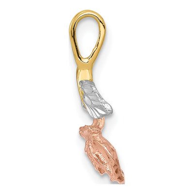 14K Gold Rose Chain Slide Pendant – view 3