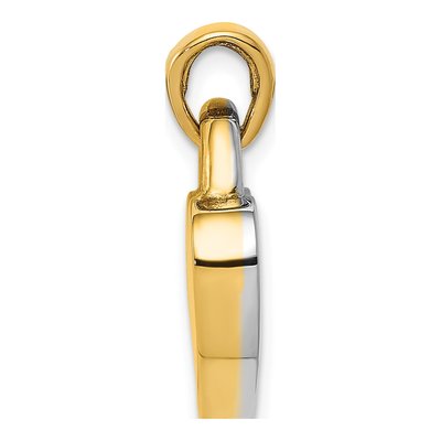14K Yellow Gold Reversible Heart Charm – view 2