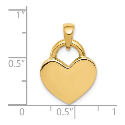 14K Yellow Gold Reversible Heart Charm – view 3