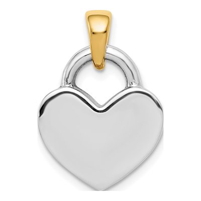 14K Yellow Gold Reversible Heart Charm – view 4