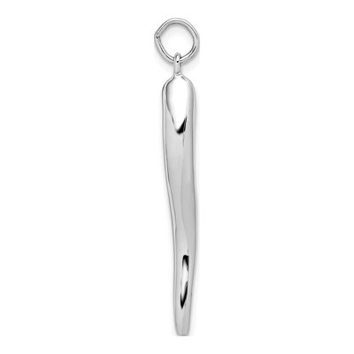 14K White Gold 3-D Horn Charm – view 3