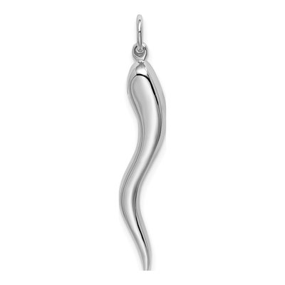 14K White Gold 3-D Horn Charm – view 5