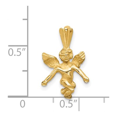 14K Yellow Gold 3-D Angel Pendant – view 5