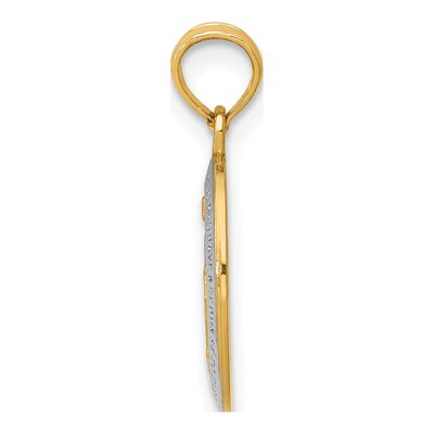 14K Yellow Gold Miraculous Medal Oval Charm – view 3