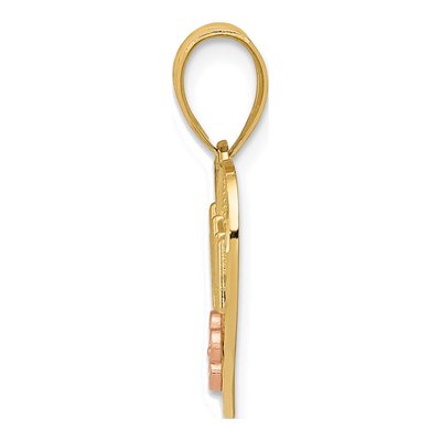 14K Two-Tone Gold NANA Heart Pendant – view 3