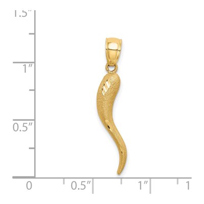 14K Yellow Gold Horn Pendant – view 4