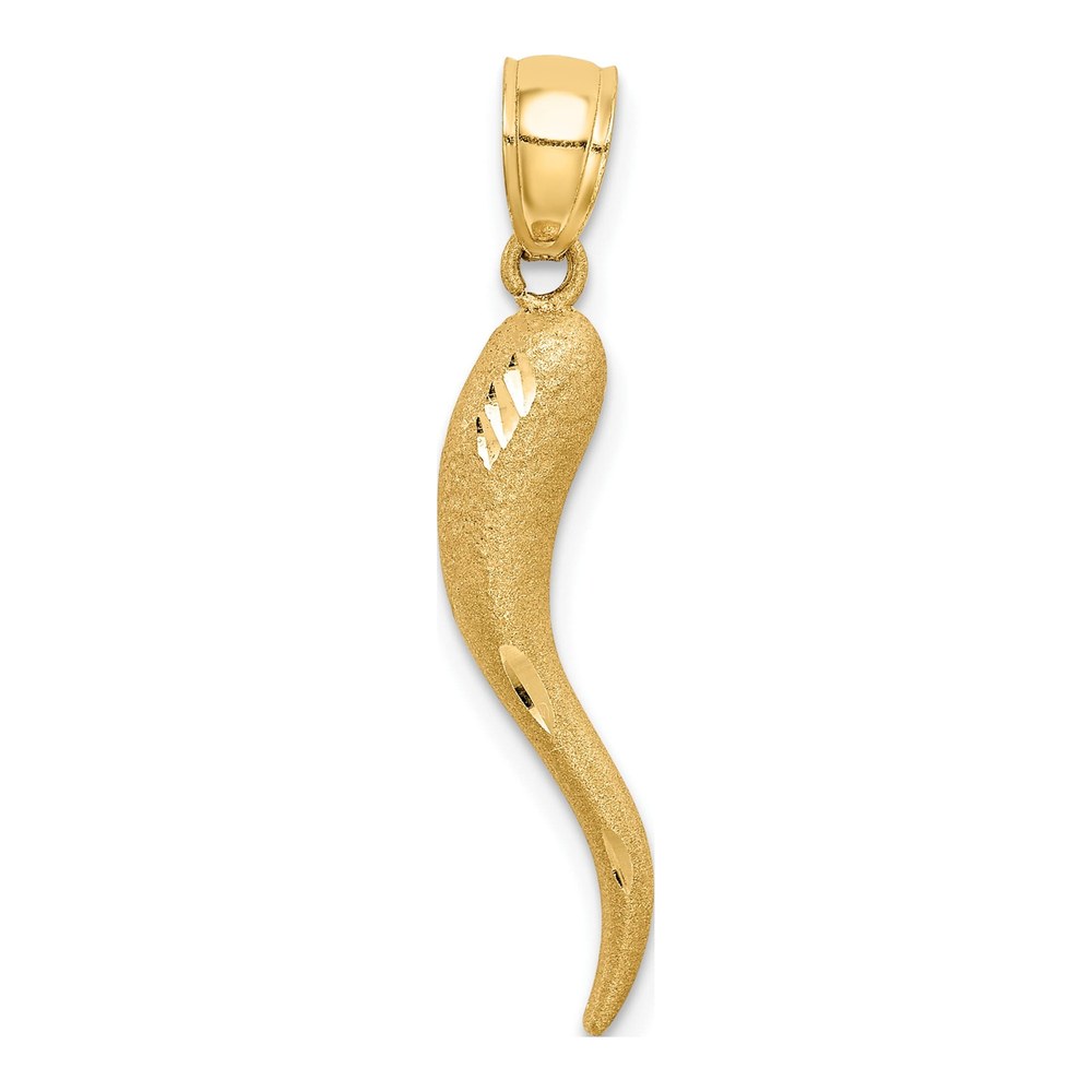 14K Yellow Gold Horn Pendant
