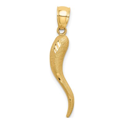 14K Yellow Gold Horn Pendant
