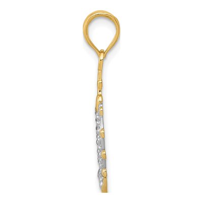 14K Yellow Gold Crown Pendant – view 3