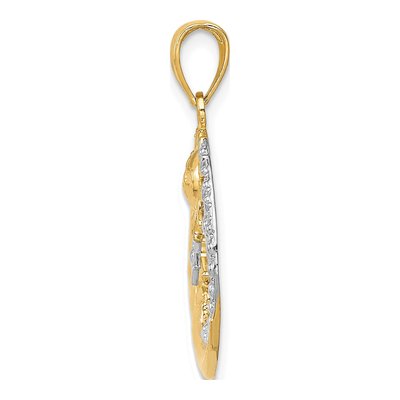 14K Yellow Gold Moon Stars Sun Pendant – view 3