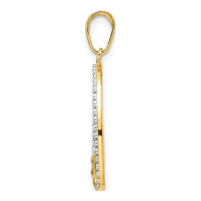 14K Yellow Gold Puppy Heart Pendant – view 3