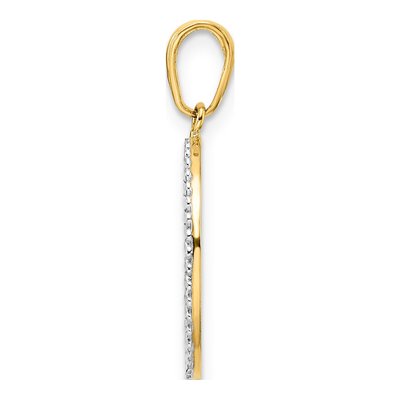 14K Yellow Gold Diamond-Cut Dog Pendant – view 3