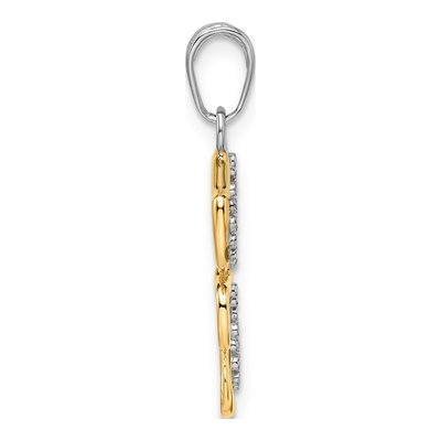 14K Yellow Gold Dog Puppy Pendant – view 3