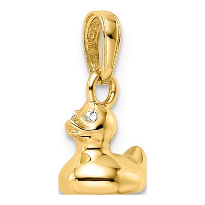 14K Yellow Gold 3D Duck Pendant – view 5