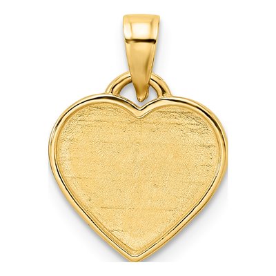 14K Yellow Gold Diamond-Cut Heart Pendant – view 4