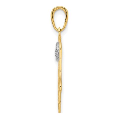 14K Yellow Gold Evil Eye Hamsa Pendant – view 3