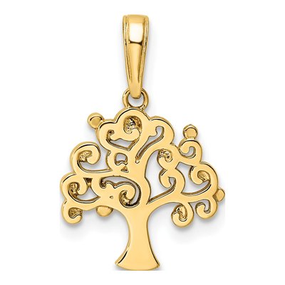 14K Yellow Gold Tree of Life Pendant – view 4