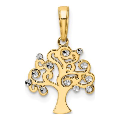 14K Yellow Gold Tree of Life Pendant