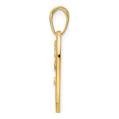 14K Yellow Gold Tree of Life Heart Pendant – view 3