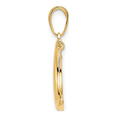 14K Yellow Gold Moon Star Pendant – view 3