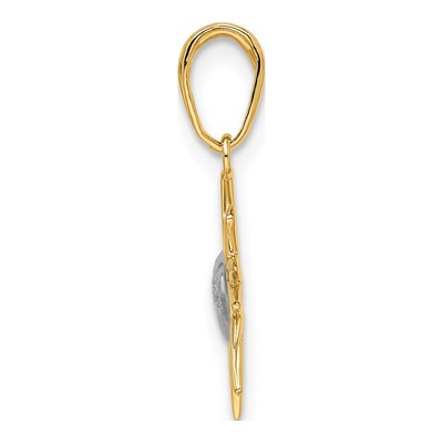14K Yellow Gold Diamond-Cut Sun Pendant – view 3