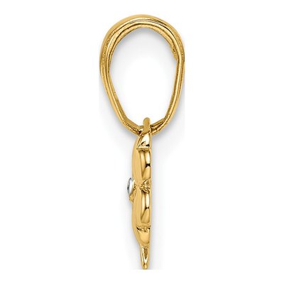 14K Yellow Gold 4-Leaf Clover Pendant – view 3