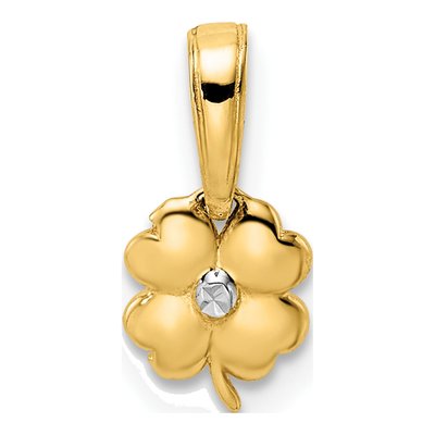 14K Yellow Gold 4-Leaf Clover Pendant