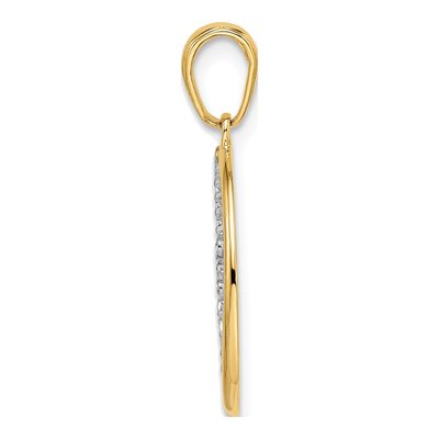 14K Yellow Gold Diamond-Cut Shooting Star Pendant – view 3