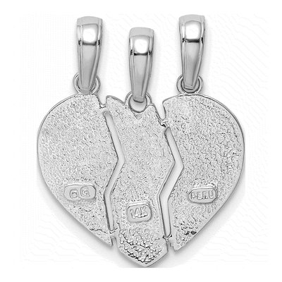 14K White Gold Big Sis-Mom-Lil Sis Pendant – view 5