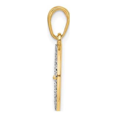 14K Yellow Gold Four-Leaf Clover Pendant – view 2