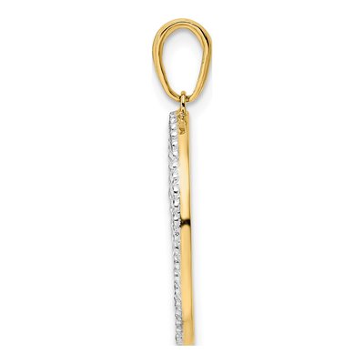 14K Yellow Gold Cats on Bench Pendant – view 3