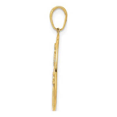 14K Yellow Gold Diamond-Cut Tree of Life Pendant – view 3