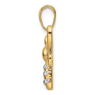 14K Yellow Gold Bumblebee Pendant – view 3