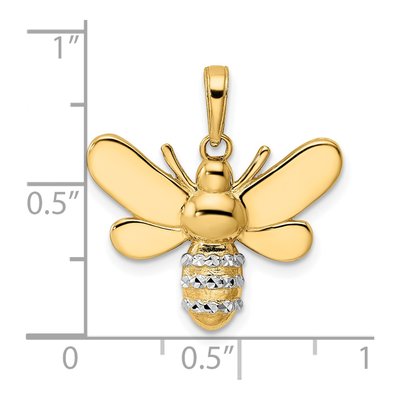 14K Yellow Gold Bumblebee Pendant – view 4