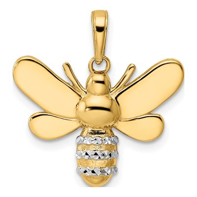 14K Yellow Gold Bumblebee Pendant