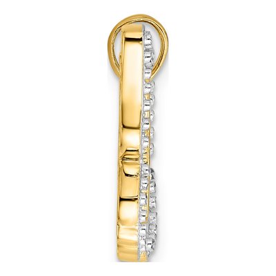 14K Yellow Gold Diamond-Cut Butterfly Pendant – view 3