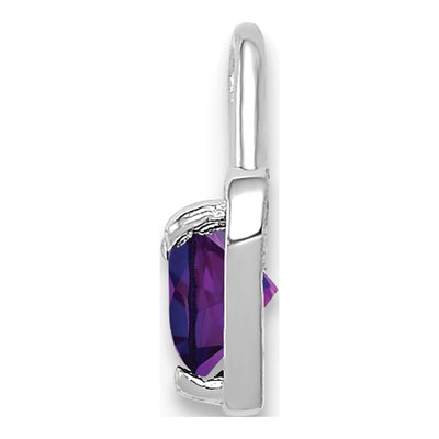 14K White Gold February Birthstone Heart Charm – view 3