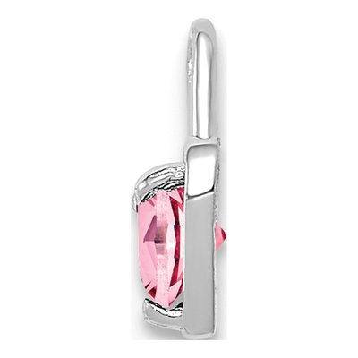 14K White Gold October Birthstone Heart Charm – view 3