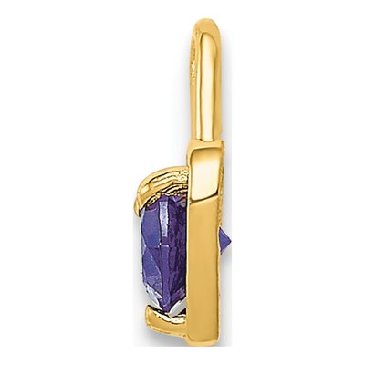 14K Yellow Gold June Birthstone Heart Charm – view 3