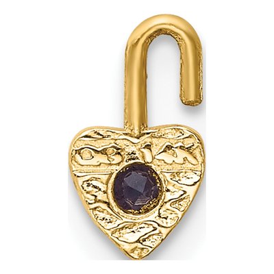 14K Yellow Gold June Birthstone Heart Charm – view 4