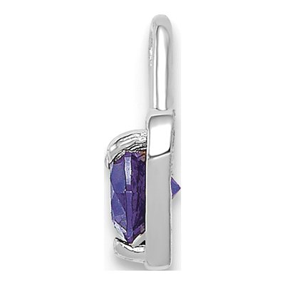 14K White Gold June Birthstone Heart Charm – view 3